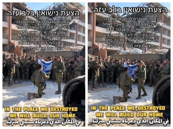 Tentara Israel Melamar Pacarnya Ditengah Bangunan Runtuh di Gaza, Netizen Kesal Sampai Ada yang Nyumpahin!