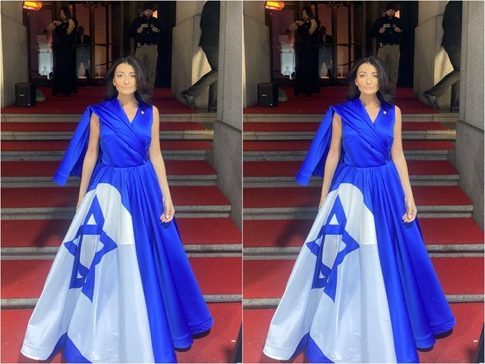 Anggota Dewan New York Inna Vernikov Kenakan Gaun Bendera Israel di Pesta Gala