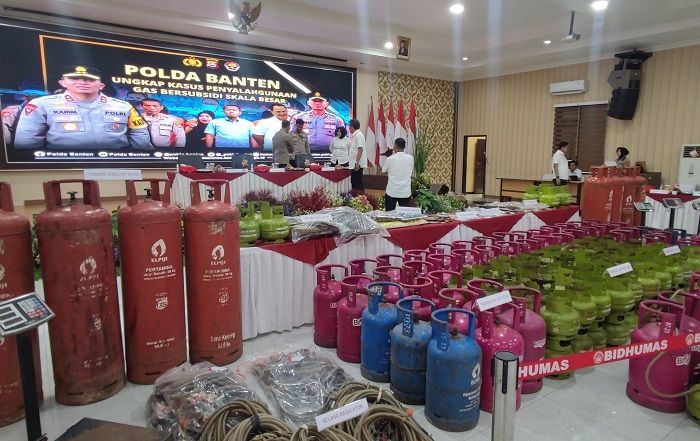 Mafia Pengoplos Gas Subsidi dengan Keuntungan Rp1 Miliar per Hari Diringkus Polda Banten