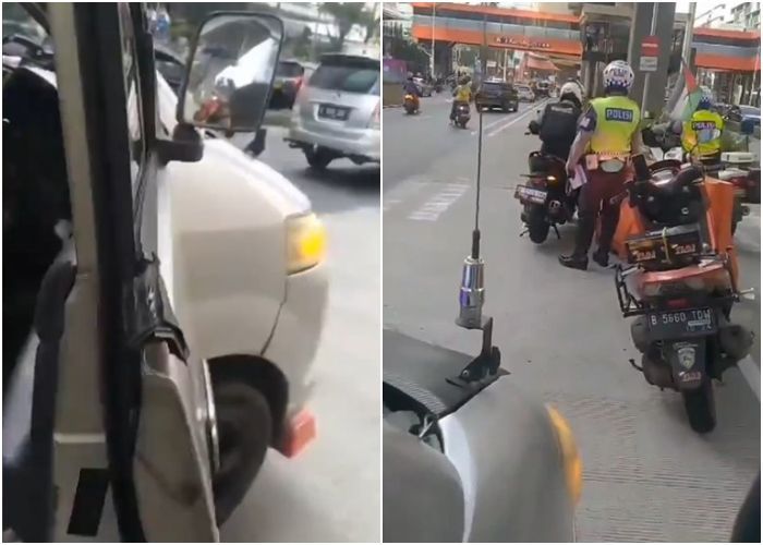 Pemotor Viral yang Kawal Ambulans di Jaksel Kini Ditilang Polisi