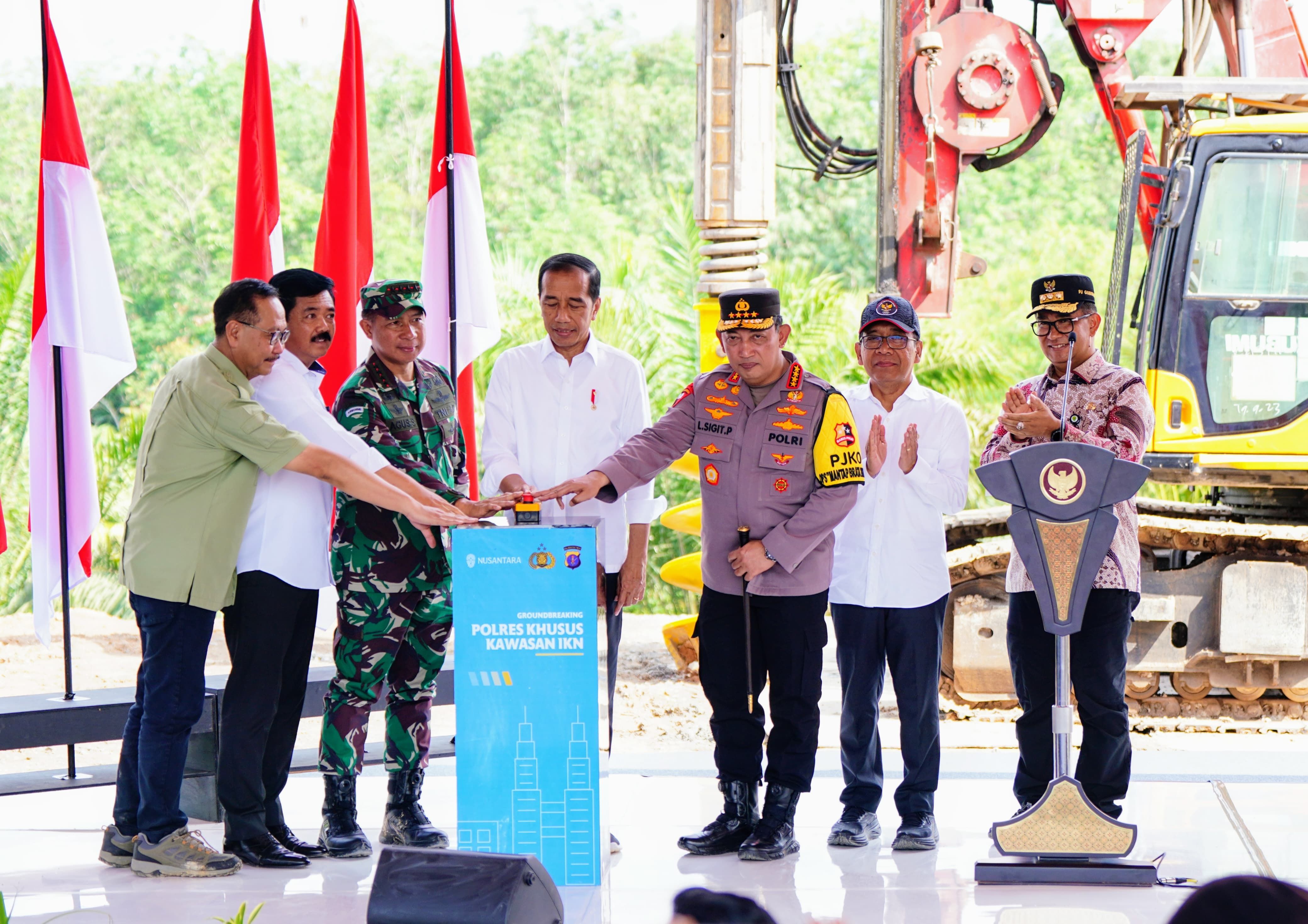 Hadiri Acara Groundbreaking, Kapolri Tegaskan Kawal Kebijakan Pembangunan Polres di IKN