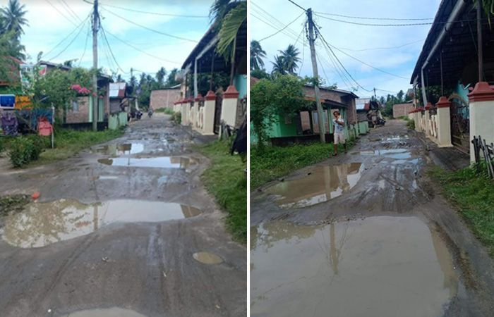 Jalan Empat Dusun di Asahan Sangat memprihatinkan, Netizen: Seingat Kami di Kampung Ktu Kan DPR Ado, Kepala Desa juga Rang Kayo!