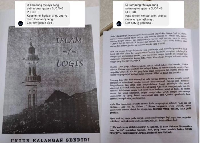 Viral Selebaran Berjudul 'Bukti Logis Allah Bukan Tuhan', Polisi Gercep Lakukan Penyidikan
