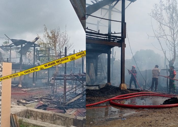 Kronologi 2 Rumah Panggung di Pinrang Ludes Terbakar, Berawal dari Masakan Ditinggal