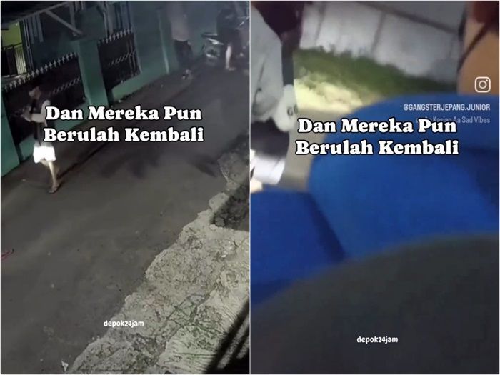 Viral Aksi Gangster 'Jepang' Bersajam Resahkan Warga Depok, Simak Faktanya