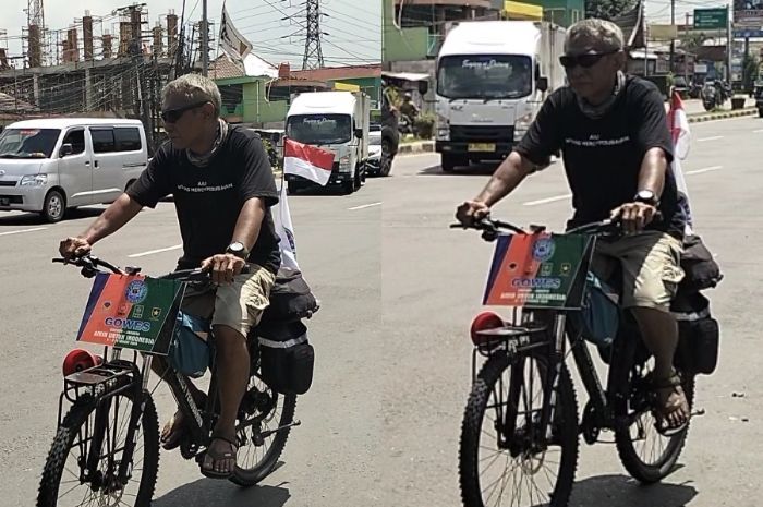 Demi Bisa Hadiri Kampanye Akbar Anies-Muhaimin di JIS, Pria Asal Cirebon Nekat Bersepeda ke Jakarta