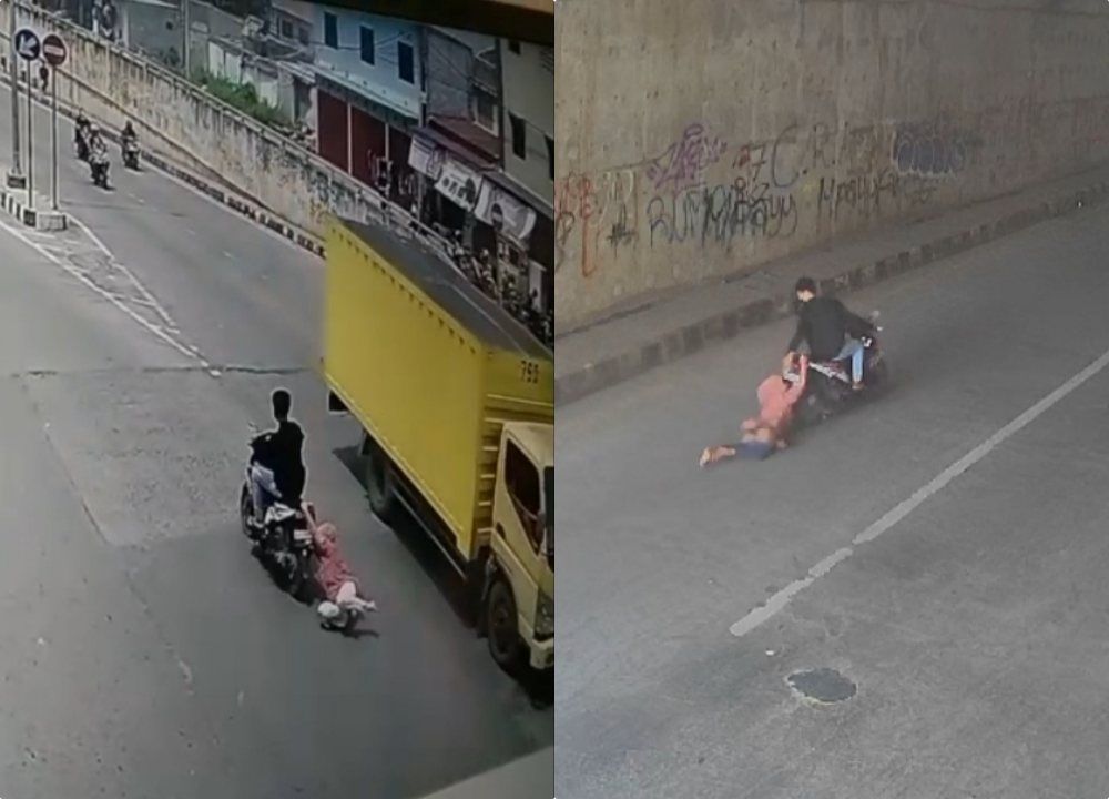  Pertahankan Barang Berharga, Seorang Wanita di Bekasi Terseret Sepeda Motor Pelaku Jaket Lebih Dari 100 Meter