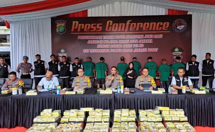 Polres Jakbar Ringkus Gembong Narkoba Murtala, 110 Kg Sabu Disita!