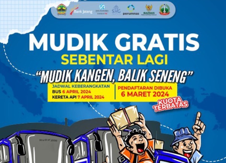 Pemprov Jateng Siapkan Mudik Gratis 2024: Simak Cara Daftar, Fasilitas, dan Kriteria Pemudik di Sini!
