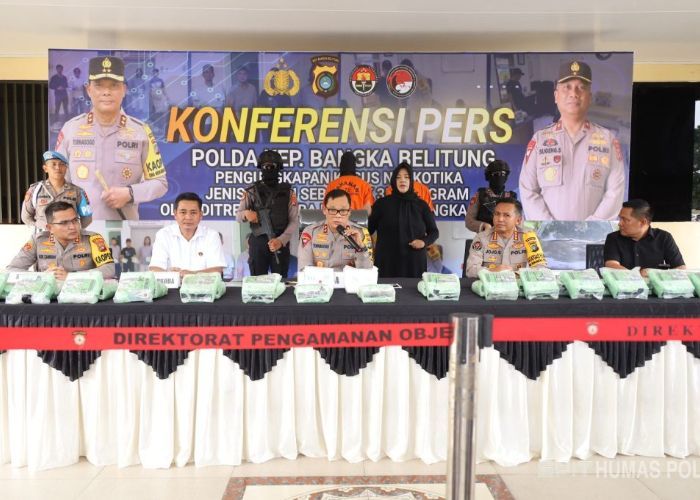 2 Pria Kurir Narkoba Ditangkap Tim Gabungan Polda Babel dan Polres Babar, 35 Kg Sabu Diamankan!