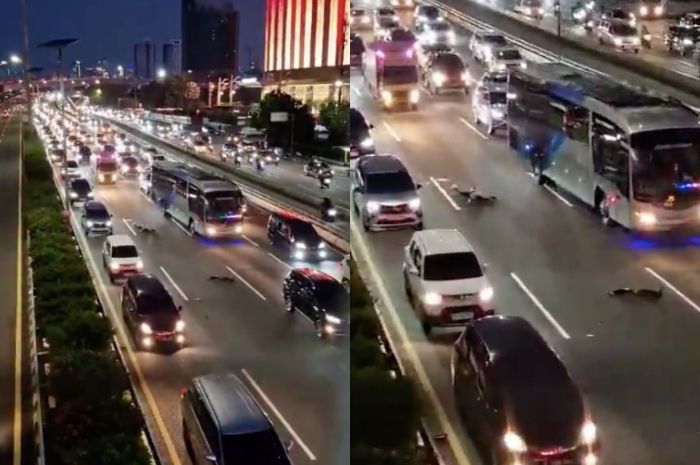 Merinding! Pria Tewas Tertabrak Mobil di Tol Dalam Kota Saat Arus Lalin Sedang Padat