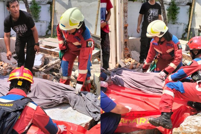 Brak! Bangunan Roboh Saat Renovasi di Kramat Jati, 1 Orang Tewas Tertimpa
