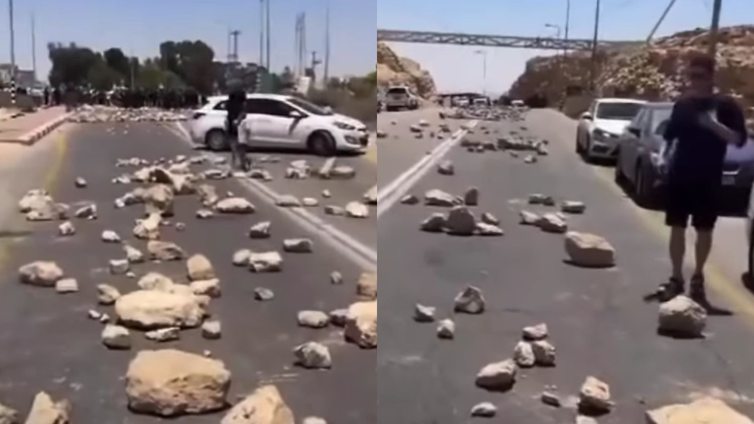 Ekstremis Israel Tutup Jalan dengan Bebatuan Untuk Cegah Masuknya Bantuan Kemanusiaan ke Jalur Gaza