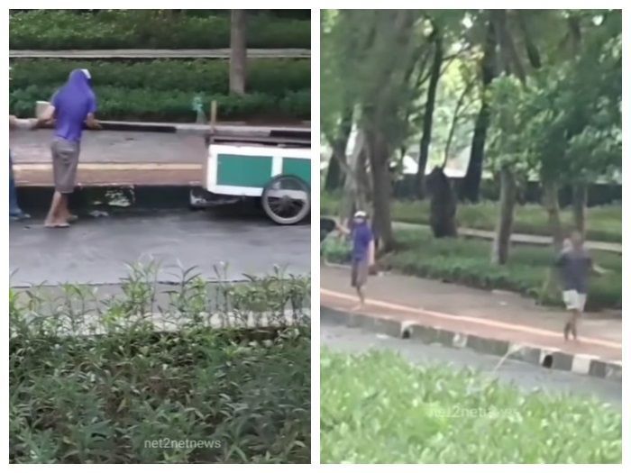 Viral Aksi Wanita Teriaki Komplotan Maling Besi Pembatas Jalan di Koja, Pelaku Diburu Polisi