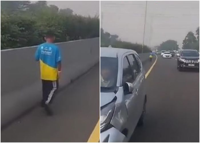 Brak! Kecelakaan Beruntun di Tol Jagorawi Akibat Anak Menyebrang