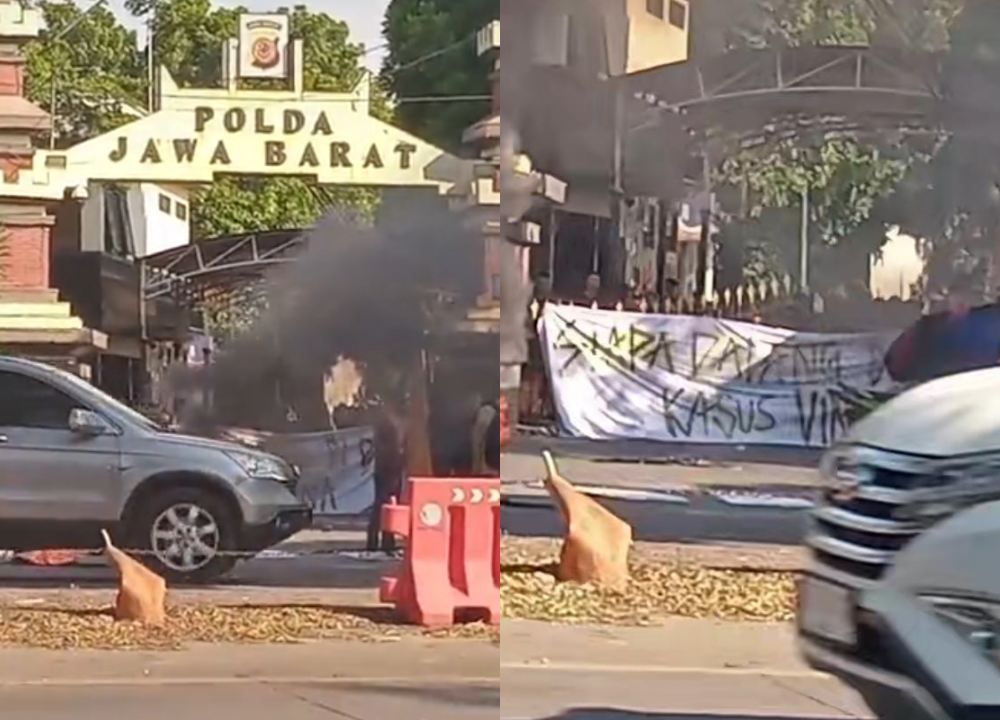 Tuntut Keadilan Vina Cirebon, Mahasiswa Demo dan Orasi di Depan Kantor Polda Jabar