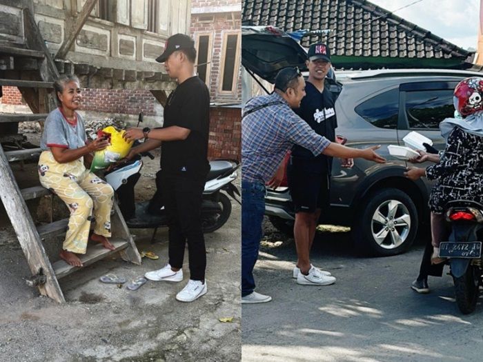 Raih Gelar Doktor di Usia Muda, Mantan Wartawan Baubau Berbagi Rezeki Makanan, Daging, dan 1 Ton Beras Gratis