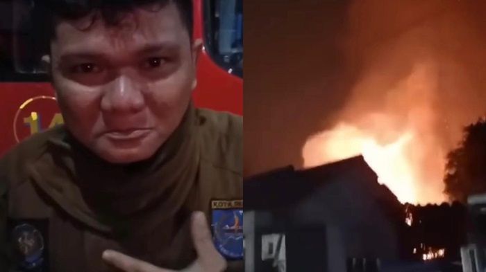 Sandi Damkar Depok Tak Kuasa Menahan Emosi Gagal Padamkan Api dengan Cepat Karena Peralatan Tak Memadai