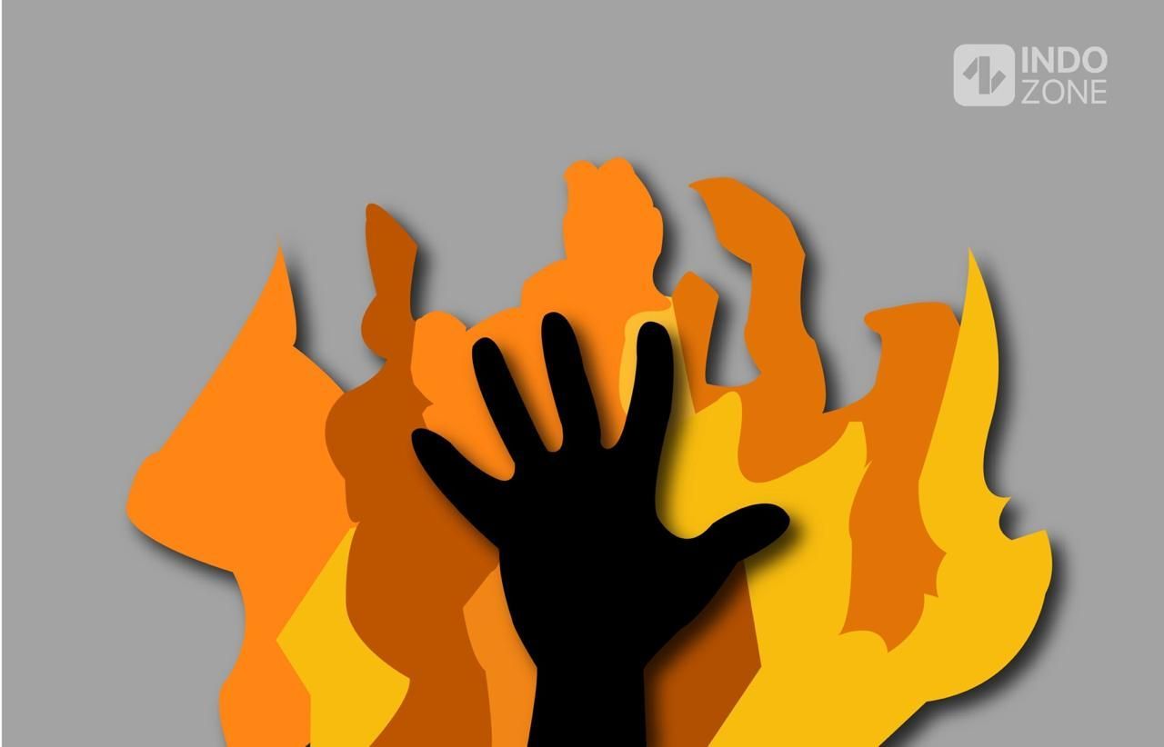 Bikin Merinding! Tukang Tambal Ban di Jakut Terbakar Usai Tumpahkan Bensin saat Bekerja