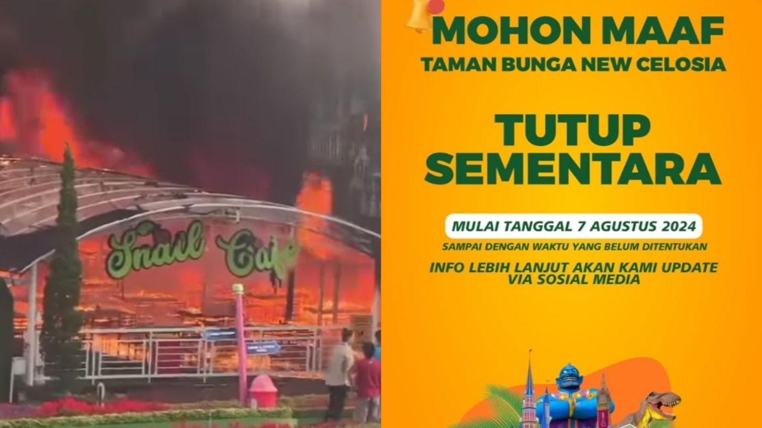 Pasca Kebakaran, Taman Bunga Celosia di Kabupaten Semarang Ditutup Sementara