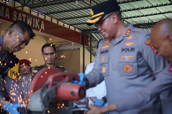 Respon Cepat Polres Sidrap Sita Knalpot Brong yang Resahkan Warga