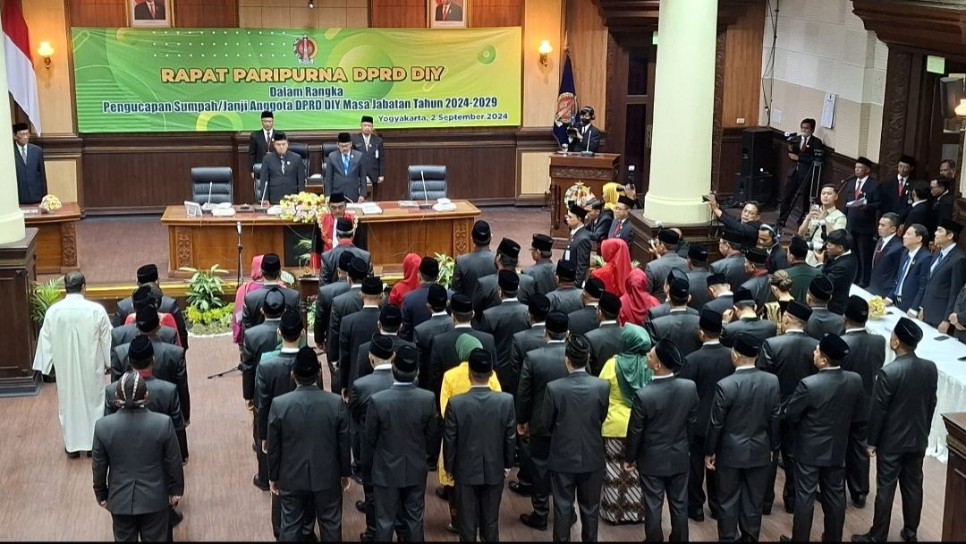 55 Anggota DPRD DIY Periode 2024 - 2029 Telah dilantik Hari Ini, 26 Wajah Baru, Berikut Daftarnya