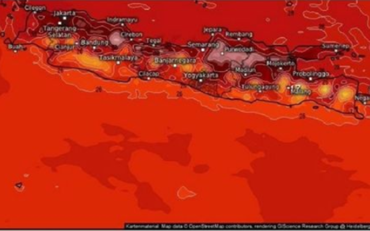 Viral! Pulau Jawa Memerah di Citra Satelit, Apa Penyebabnya?