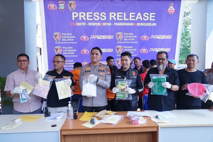 Polsek Cikarang Selatan Gagalkan Peredaran Sabu Rp1 M Jaringan Lapas: 6 Orang Ditangkap!