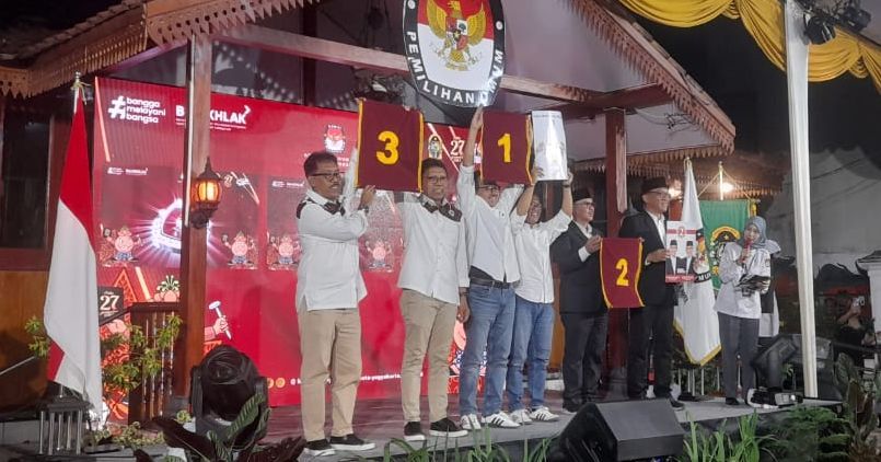 Pilkada Kota Jogja: Heroe - Supena Nomor Urut 1, Hasto - Wawan Nomor Urut 2, Afnan-Singgih Nomor Urut 3