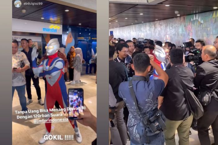 Momen Unik Anggota DPR Dapil Jateng II Kenakan Kostum Ultraman Saat Pelantikan