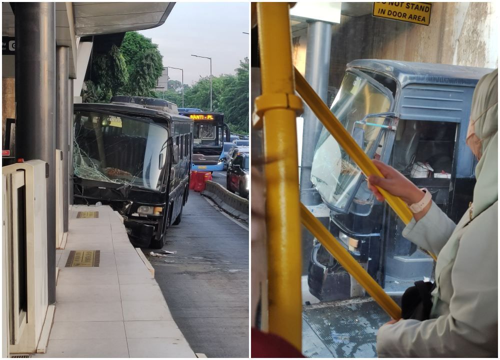 Bus Paspampres Tabrak Halte Busway Petamburan Hingga Ringsek, Begini Kronologinya