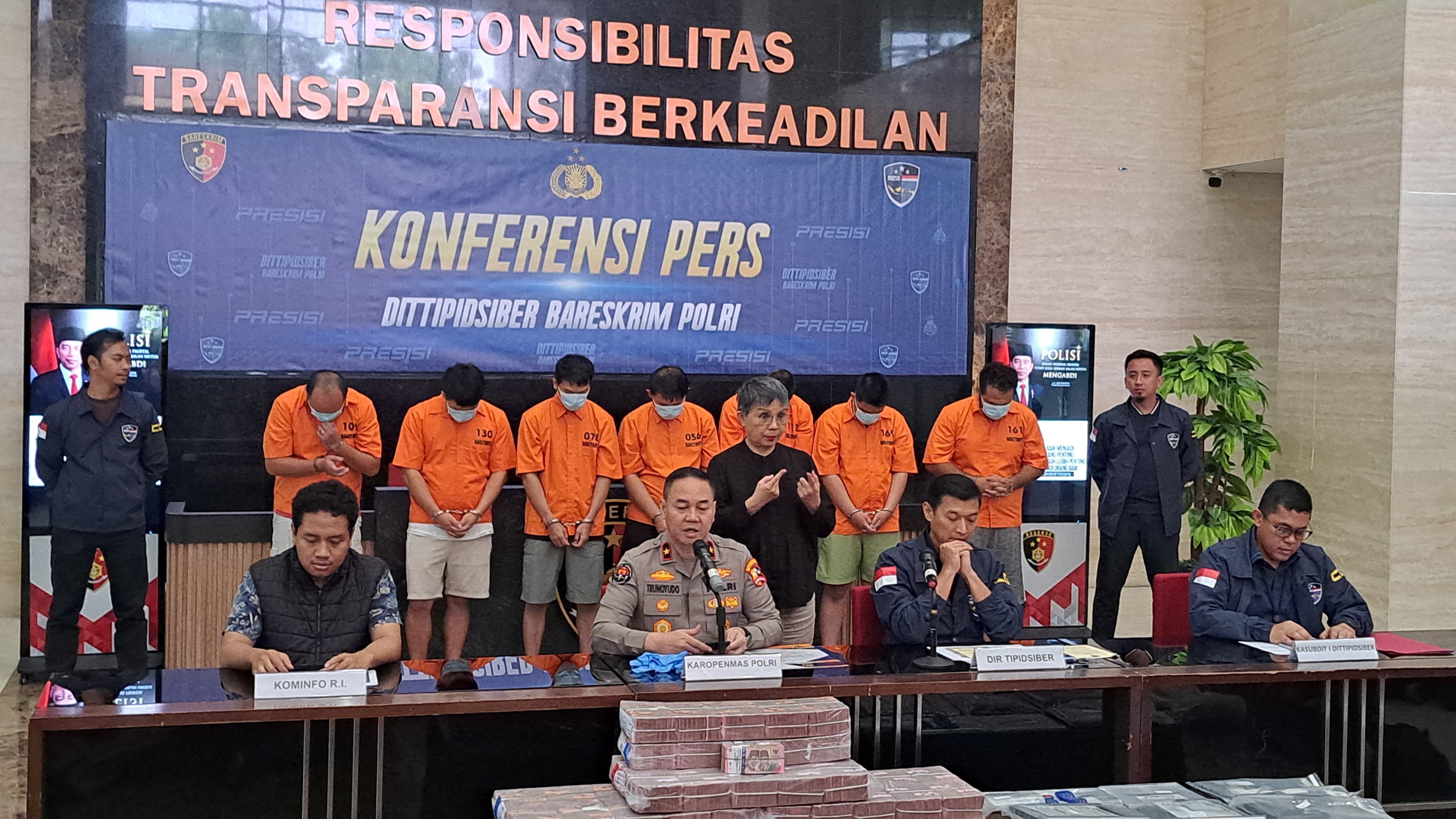 Begini Peran 7 Tersangka Pengelola Situs Judol SLOT8278 Beromzet Ratusan Miliar