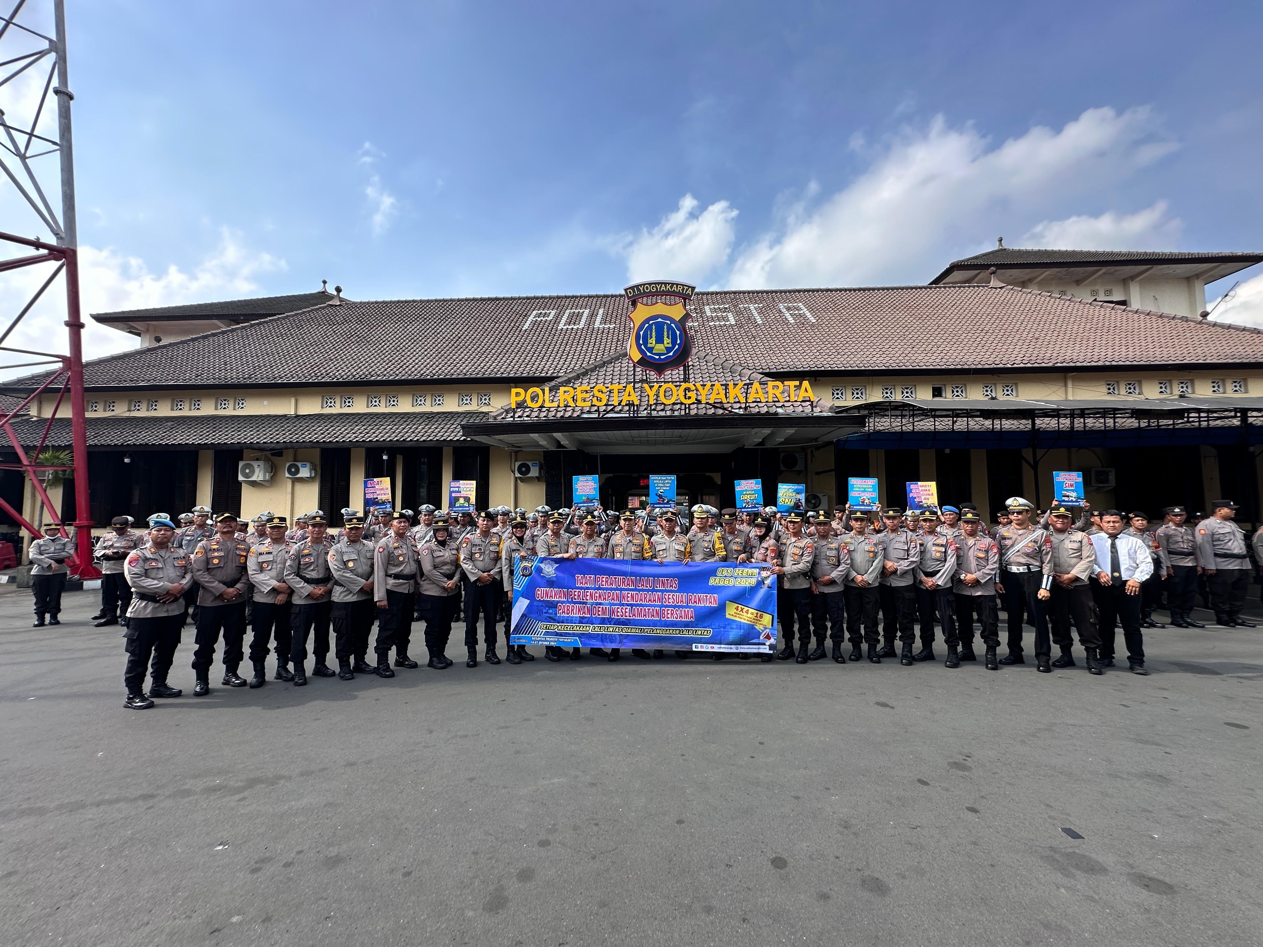 160 Personel Polresta Yogyakarta Diterjunkan Dalam Operasi Zebra Progo 2024, Ini Dia Ruas Jalan yang Dijaga