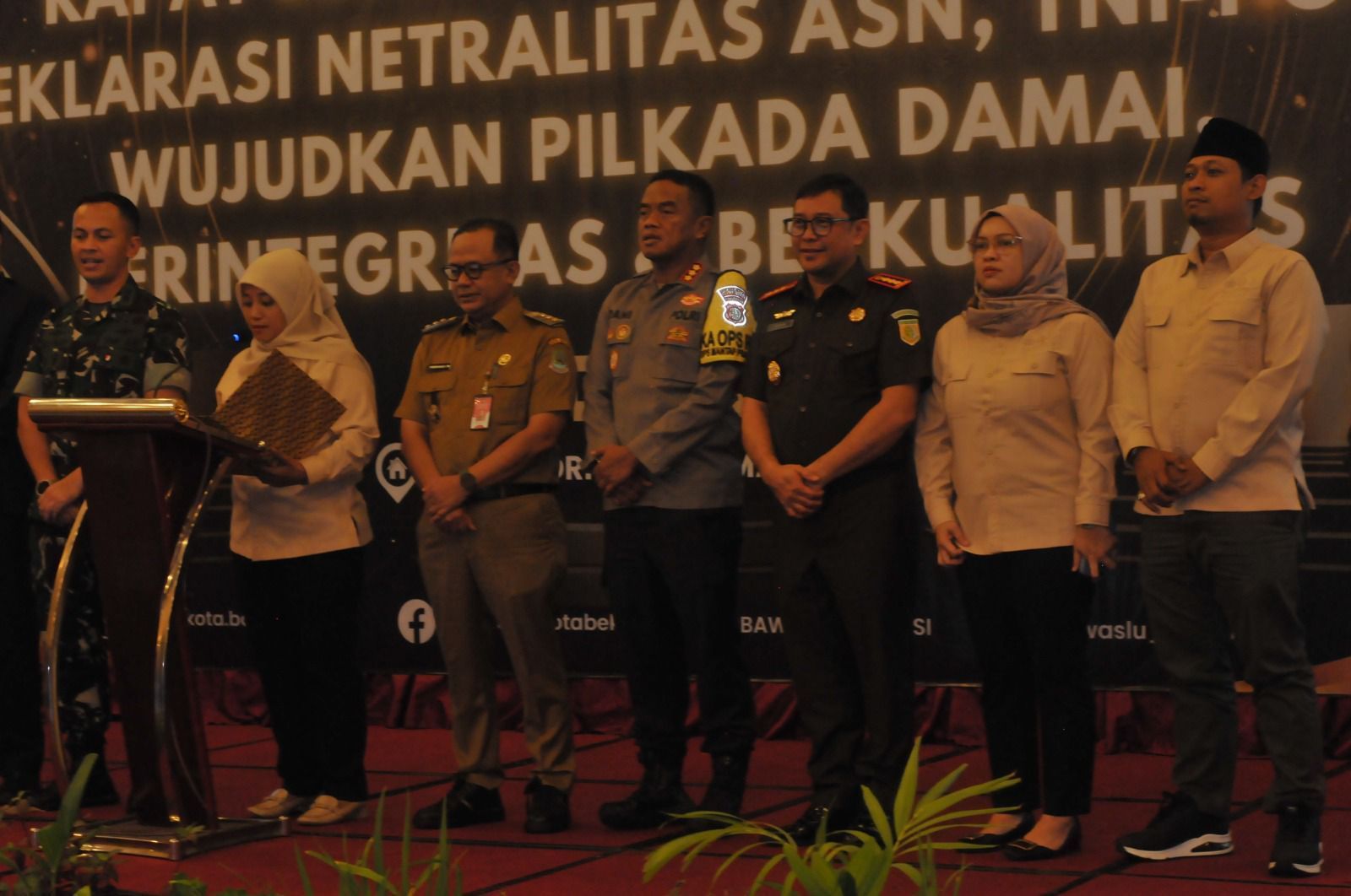 Bawaslu Kota Bekasi Gelar Deklarasi Netralitas ASN, TNI-Polri Untuk Awasi Pelaksanaan Pilkada
