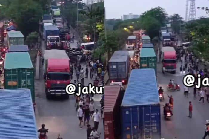 Brak! Kecelakaan Beruntun Trailer di Cilincing, Macet Parah hingga Mengular