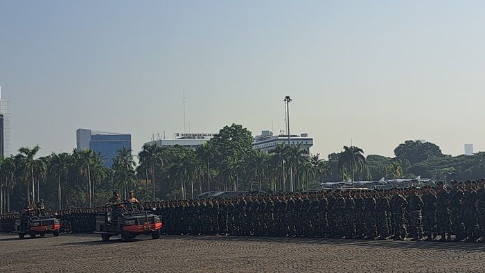 Panglima TNI-Kapolri Pimpin Apel Gelar Pasukan Pengamanan Pelantikan Prabowo-Gibran