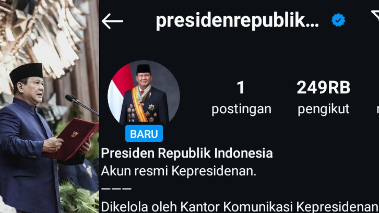 Presiden Prabowo Subianto Luncurkan Akun Instagram Resmi Kepresidenan: @presidenrepublikindonesia