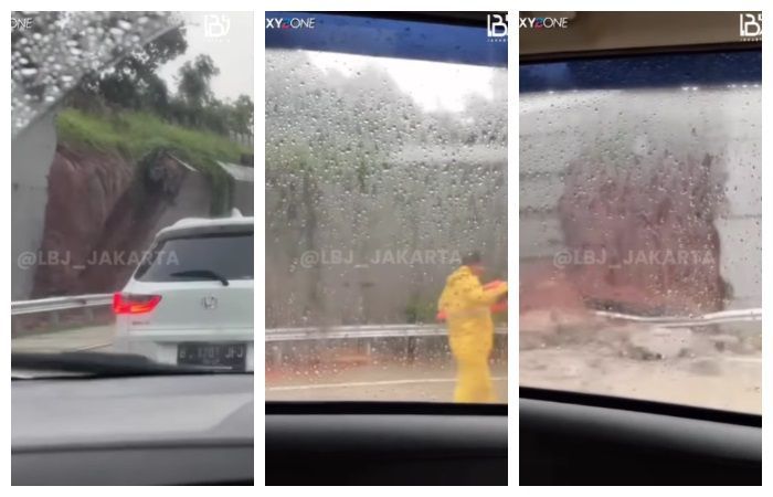 Duh! Tembok Tebing di Tol Cinere-Jagorawi Longsor Hari Ini, Polisi Imbau Pengemudi Cari Jalur Alternatif Lain