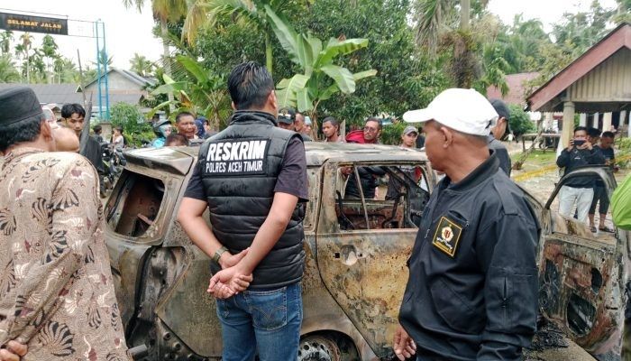 Polres Aceh Timur Terus Selidiki Sampai Tuntas Terbakarnya Mobil Warga Idi Cut