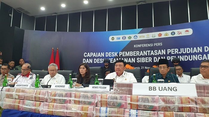 Desk Pemberantasan Judi Online Sita Uang Tunai Rp77 Miliar di Kasus Judol