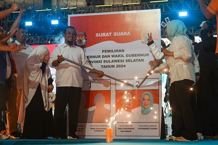 Pasangan Petahana Andi-Fatmawati Menang di Pilkada Sulsel 2024 Versi Quick Count