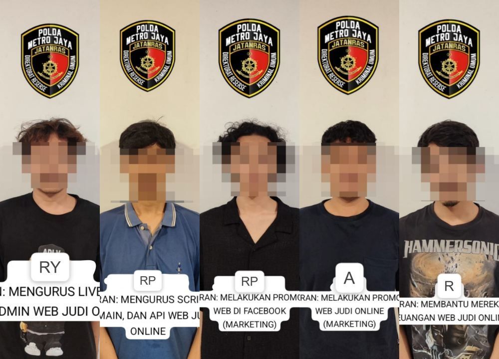 Situs Judol Akurasi4D Disikat Polda Metro, 5 Karyawannya Ditangkap
