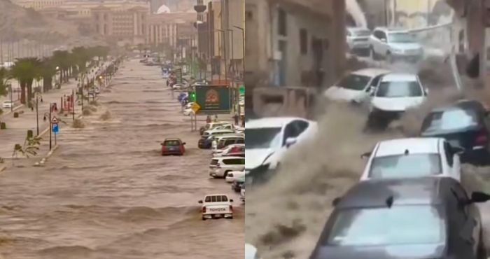 Arab Saudi Mengalami Banjir di Berbagai Titik Kota Termasuk Makkah dan Madinah Akibat Cuaca Ekstrem
