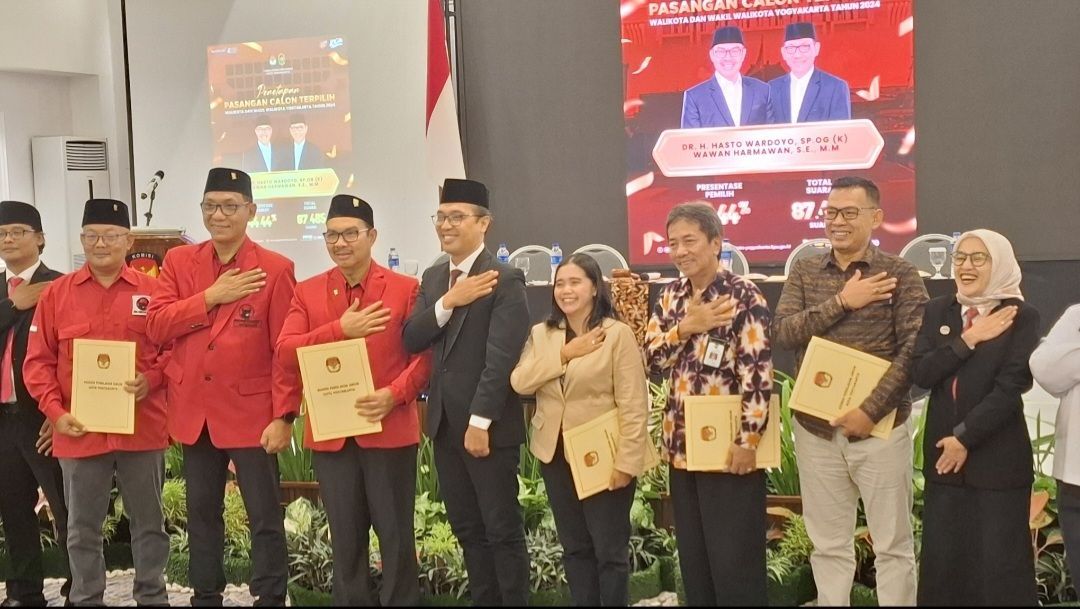 Hari Ini, KPU Kota Yogya Tetapkan Paslon Calwali - Cawalkot Terpilih Pilkada 2024 Adalah Hasto - Wawan