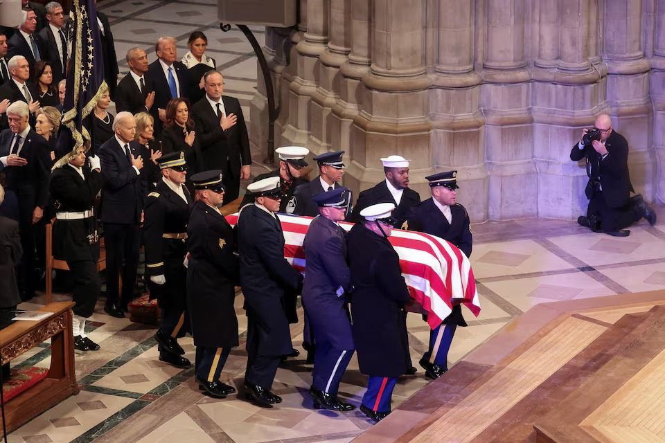 Sejumlah Mantan Presiden Hadir pada Pemakaman Kenegaraan Jimmy Carter, Termasuk Biden dan Trump