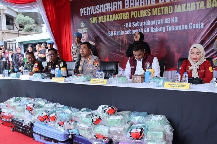 Polres Jakbar Musnahkan Barang Bukti Narkoba Senilai Rp 106 M, Klaim Berhasil Selamatkan 885.000 Jiwa
