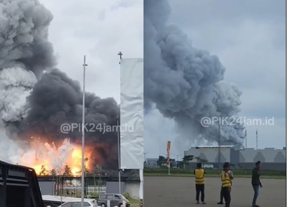 Breaking News! Kebakaran Hebat Landa Gudang Dekat Kawasan PIK 2, Ada Ledakan!