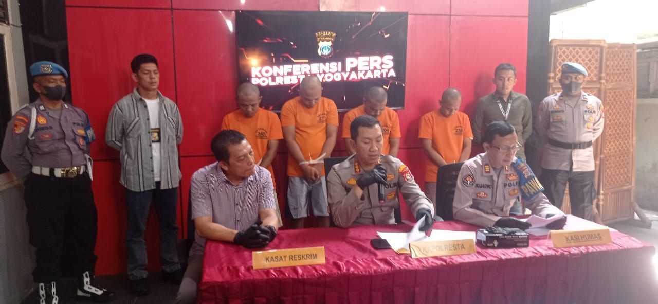 Polresta Yogya Bekuk 4 Pria Sindikat Curanmor, 11 Motor Dijual Pakai STNK Palsu