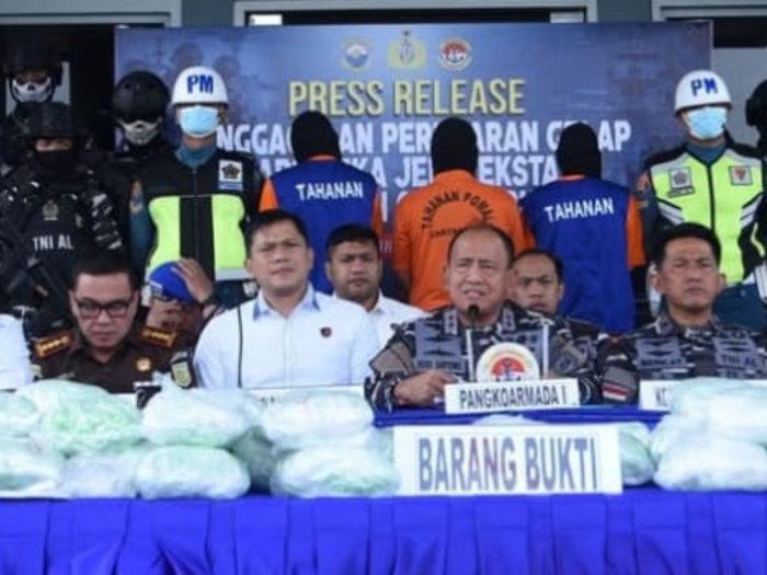TNI AL Gagalkan Penyelundupan 60 Ribu Butir Ekstasi Senilai Rp21 Miliar