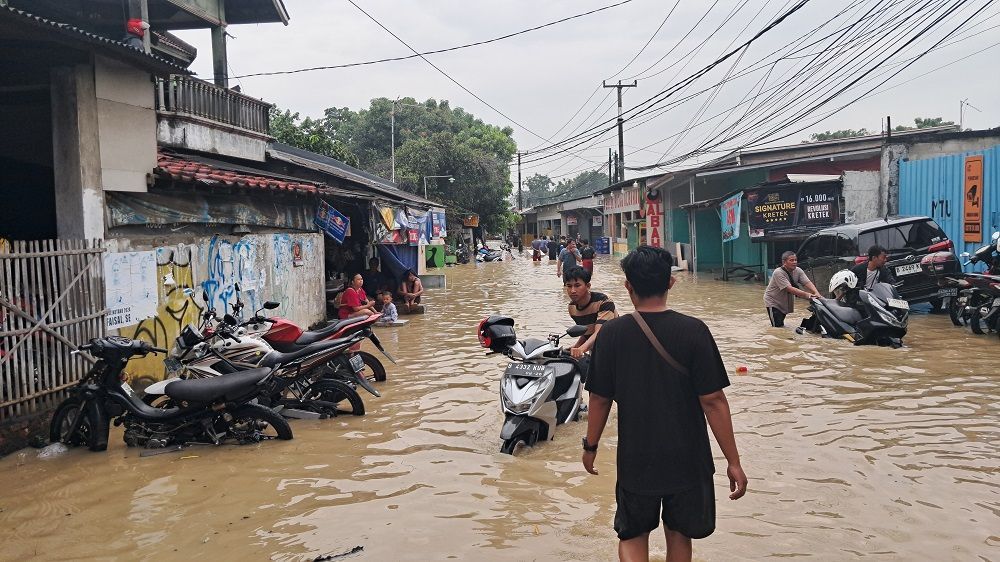  Banjir Kawasan Bekasi, Ratusan Rumah Warga di Margajaya Terendam Parah